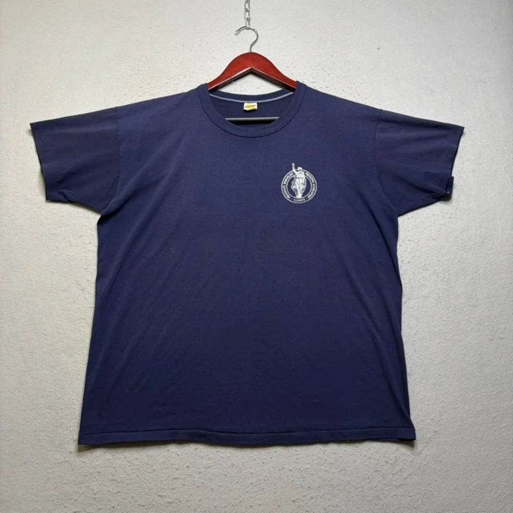 Russell Athletic T-Shirt Mens XL Navy Blue Vintage 70s Single Stitch PBPA